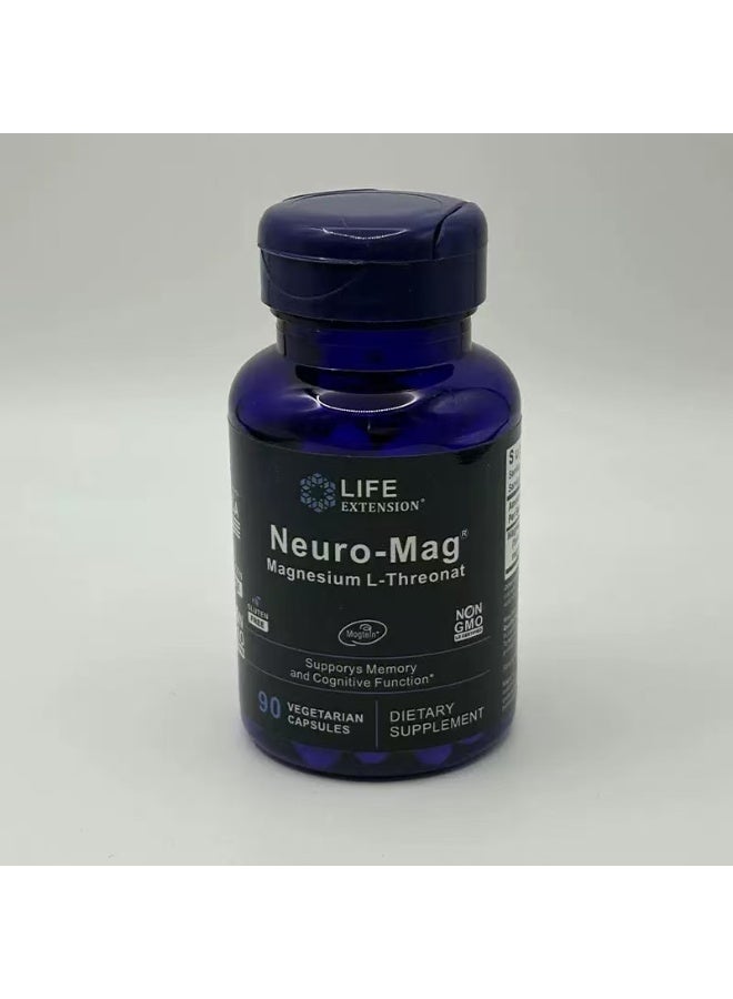Life Extension Neuro-Mag Magnesium L-Threonate, Memory Health, Quick Thinking, Cognitive Health Support, Vegetarian, Non-GMO, 90 Vegetarian Capsules - Image 3